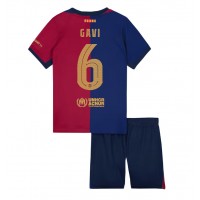 Maglie da calcio Barcelona Paez Gavi #6 Prima Maglia Bambino 2024-25 Manica Corta (+ Pantaloni corti)